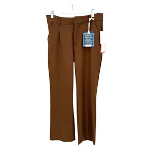 Democracy Ab-Solution Sky rise Pants Women 6 Brown Stretch Dress Trouser NWT $88